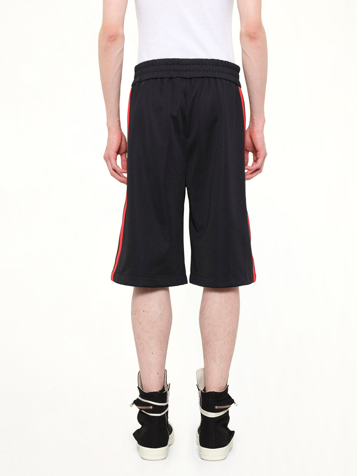 J Classic Logo Vint Track Shorts in Black/Off White