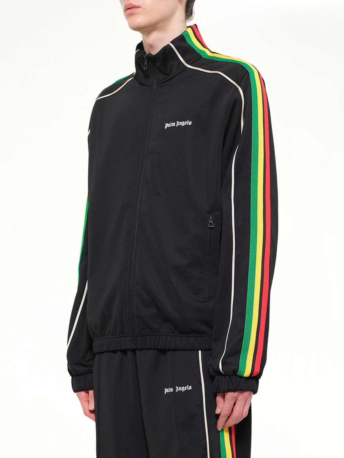 J Classic Logo Vint Track Top in Black/Off White