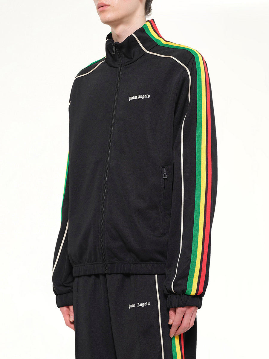 J Classic Logo Vint Track Top in Black/Off White
