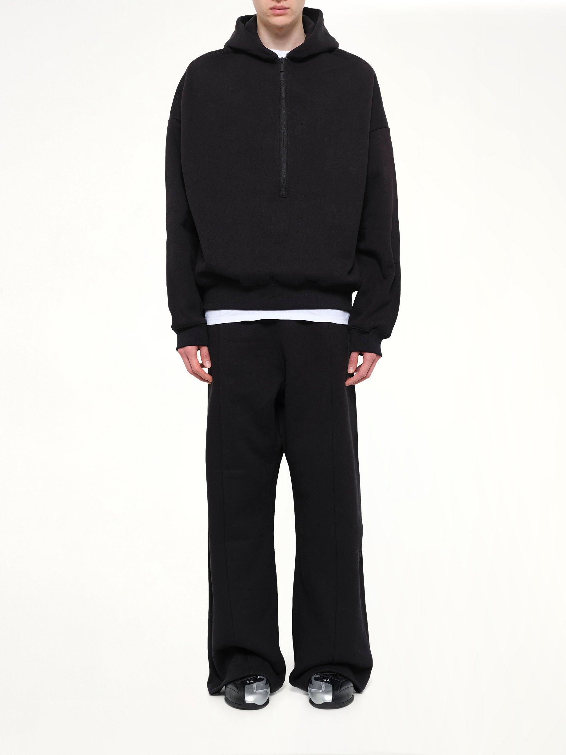 Property Lounge Half Zip Hoodie in Black