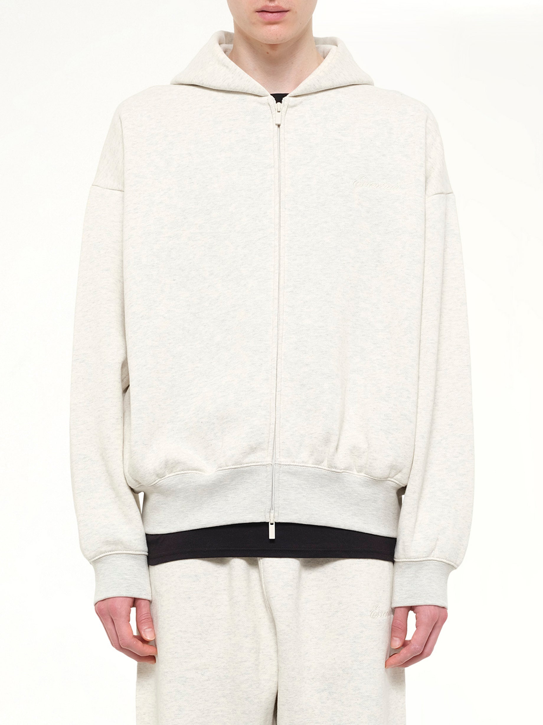 Signature Classic Full Zip Hoodie in Oatmeal Heather