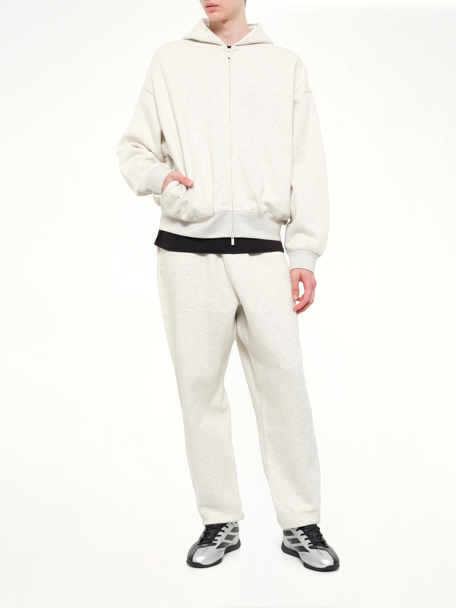 Signature Classic Full Zip Hoodie in Oatmeal Heather