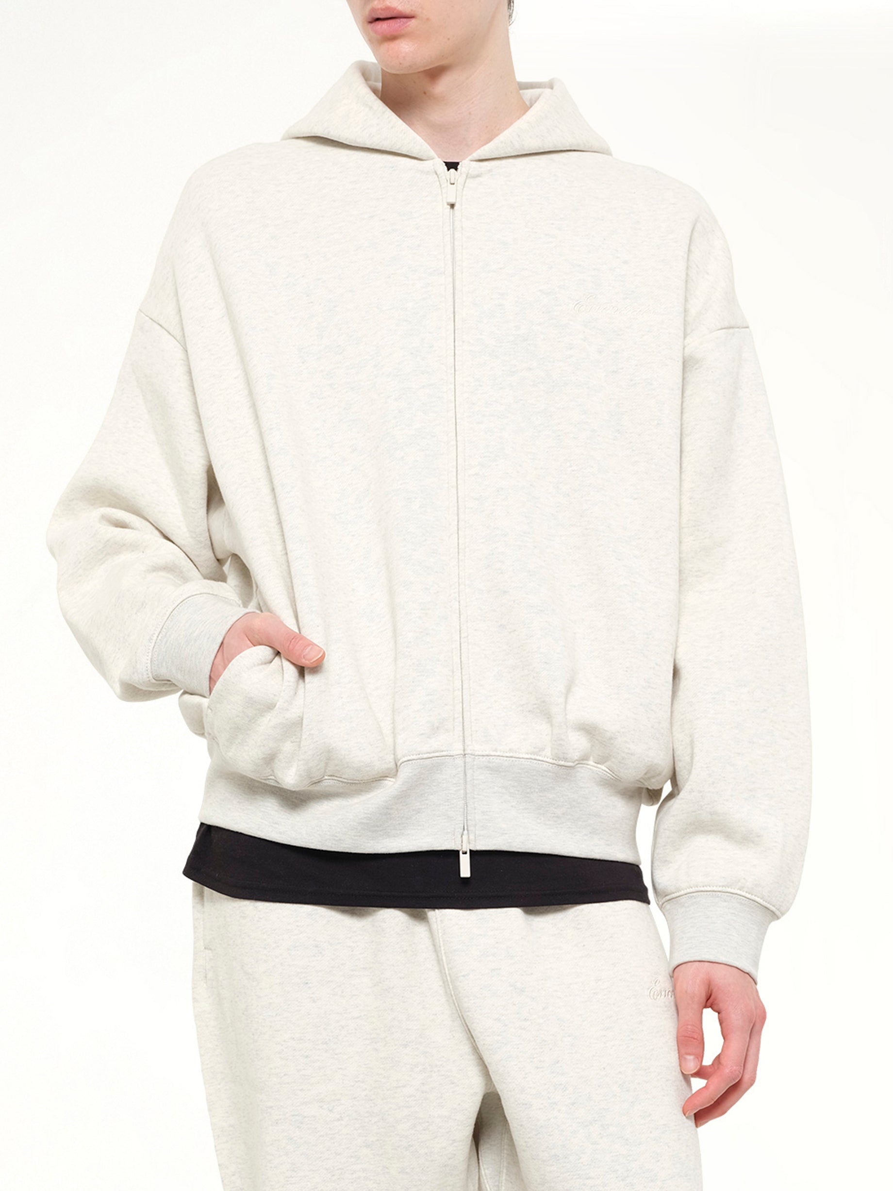 Signature Classic Full Zip Hoodie in Oatmeal Heather