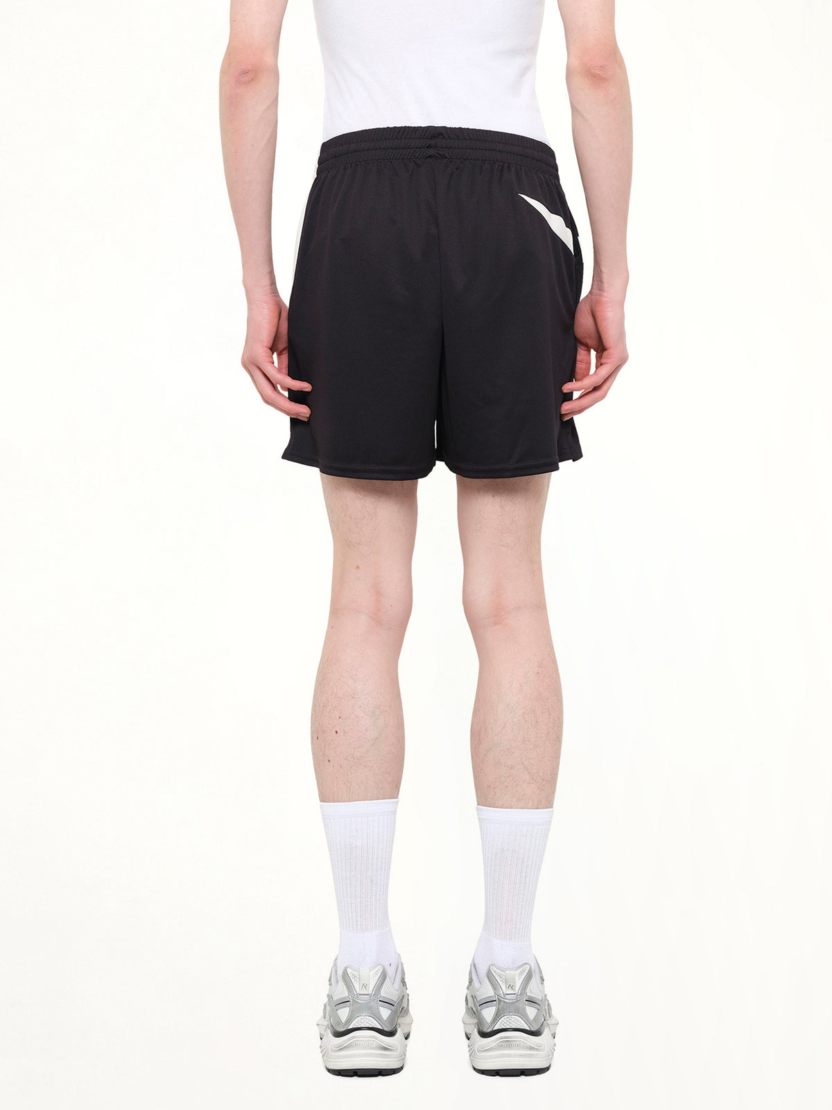 Star Foorball Panelled Shorts in Jet Black