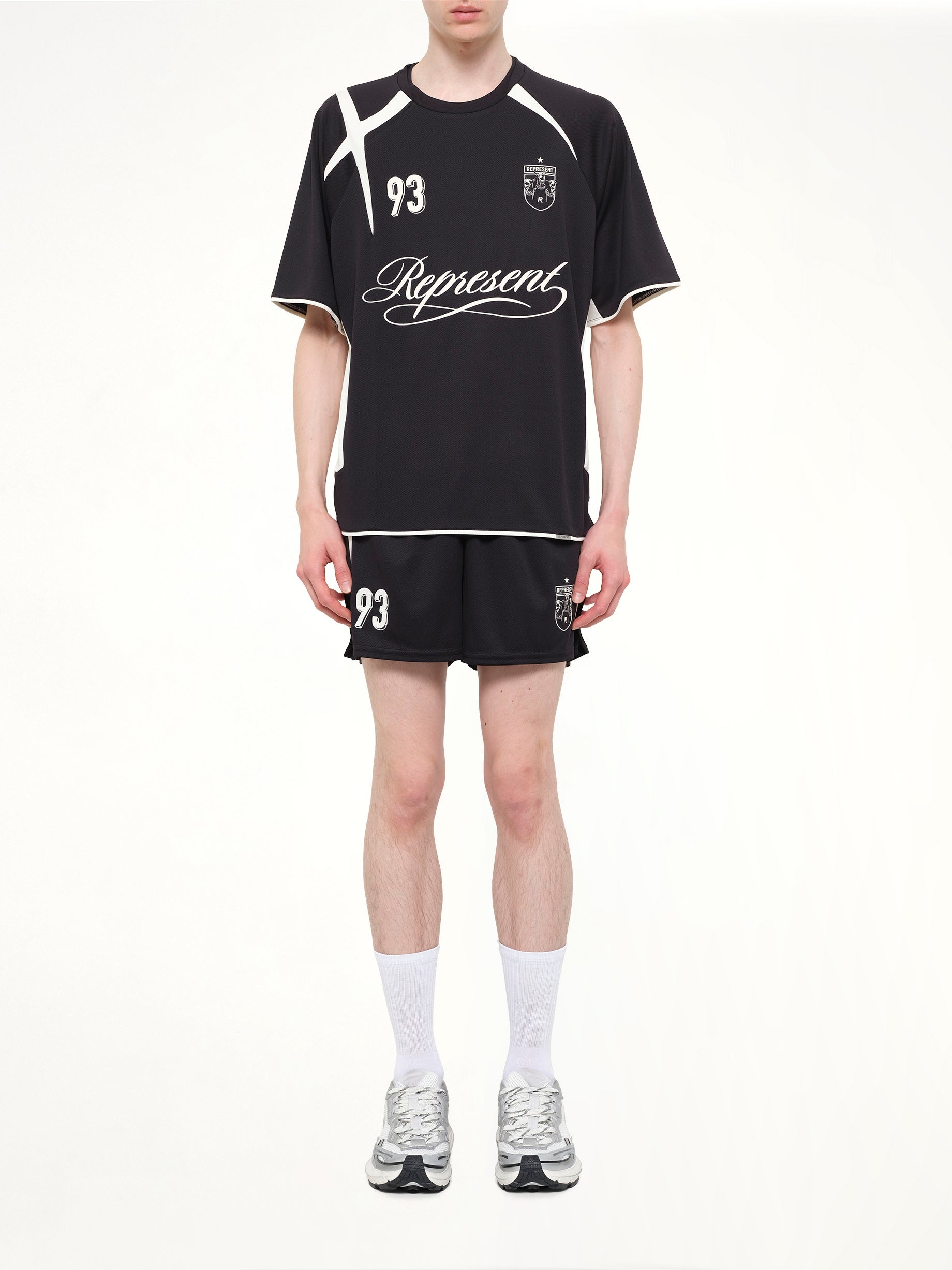 Star Football Top in Jet Black