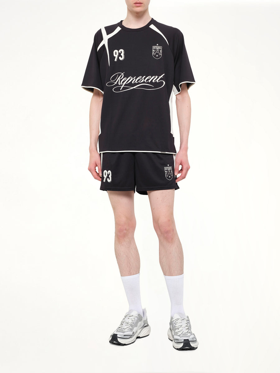 Star Football Top in Jet Black