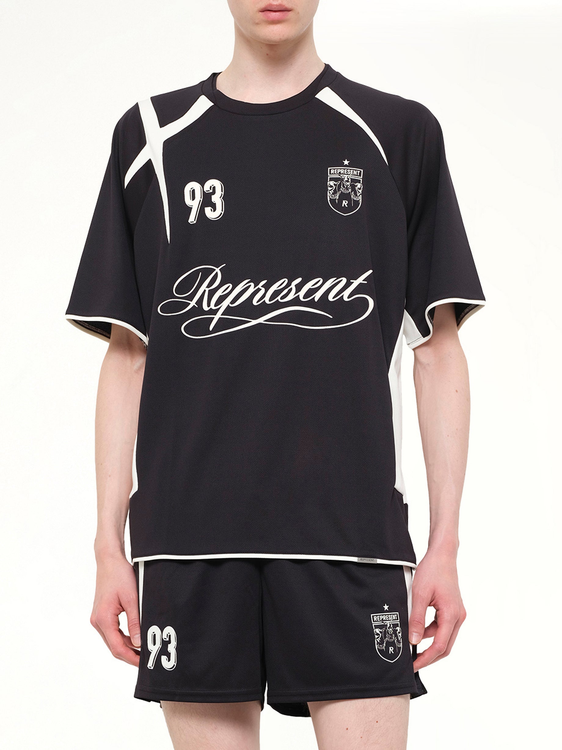 Star Football Top in Jet Black