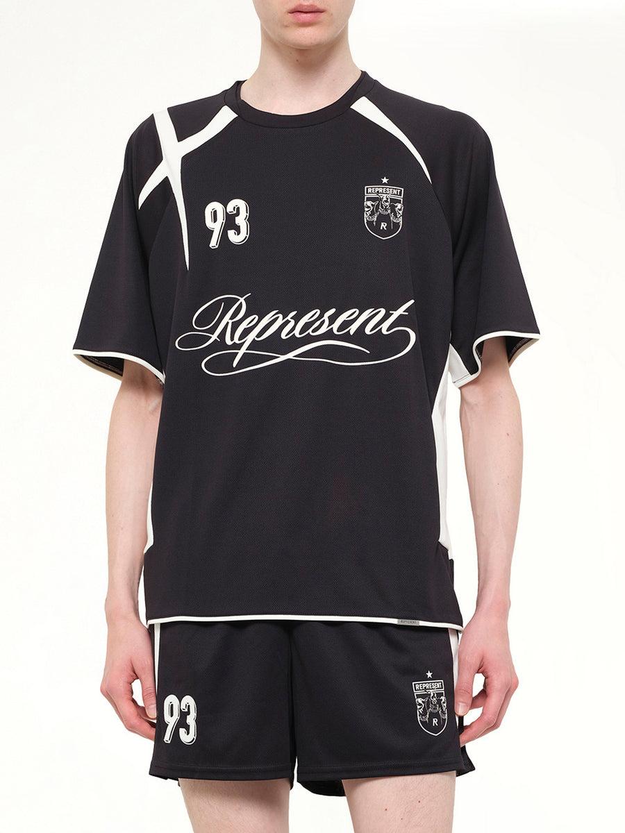 Star Football Top in Jet Black