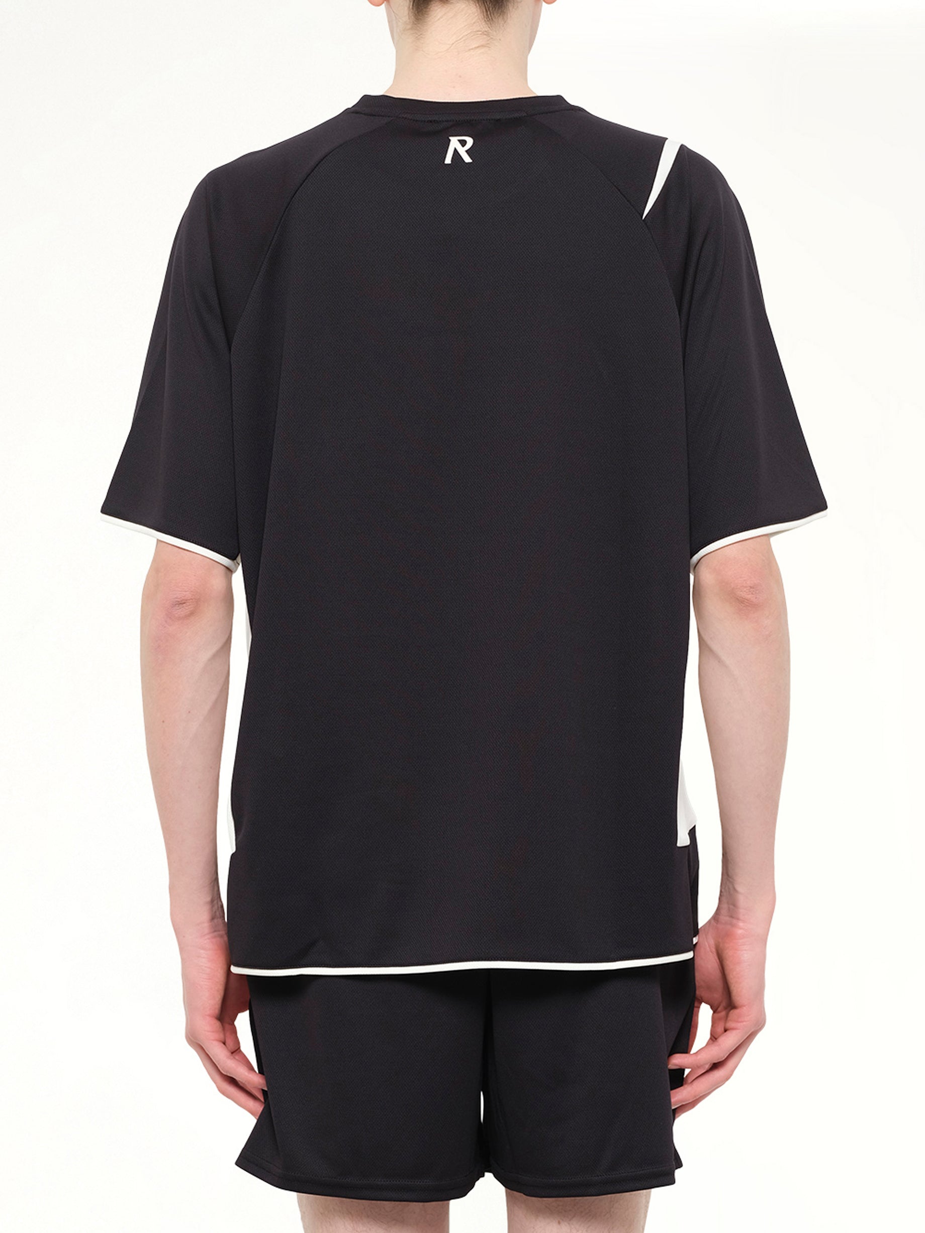 Star Football Top in Jet Black