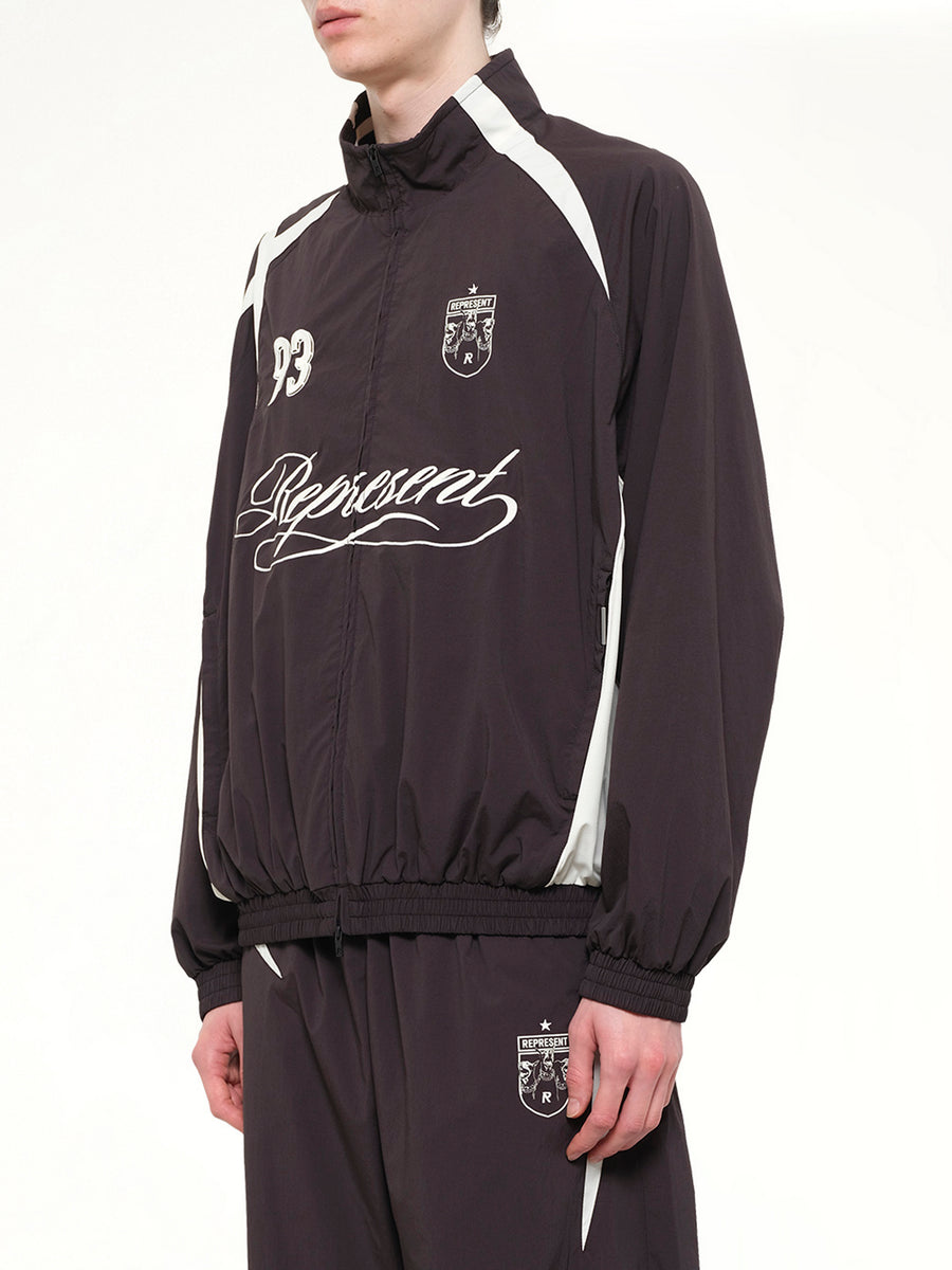 Woven Track Star Jacket in Jet Black