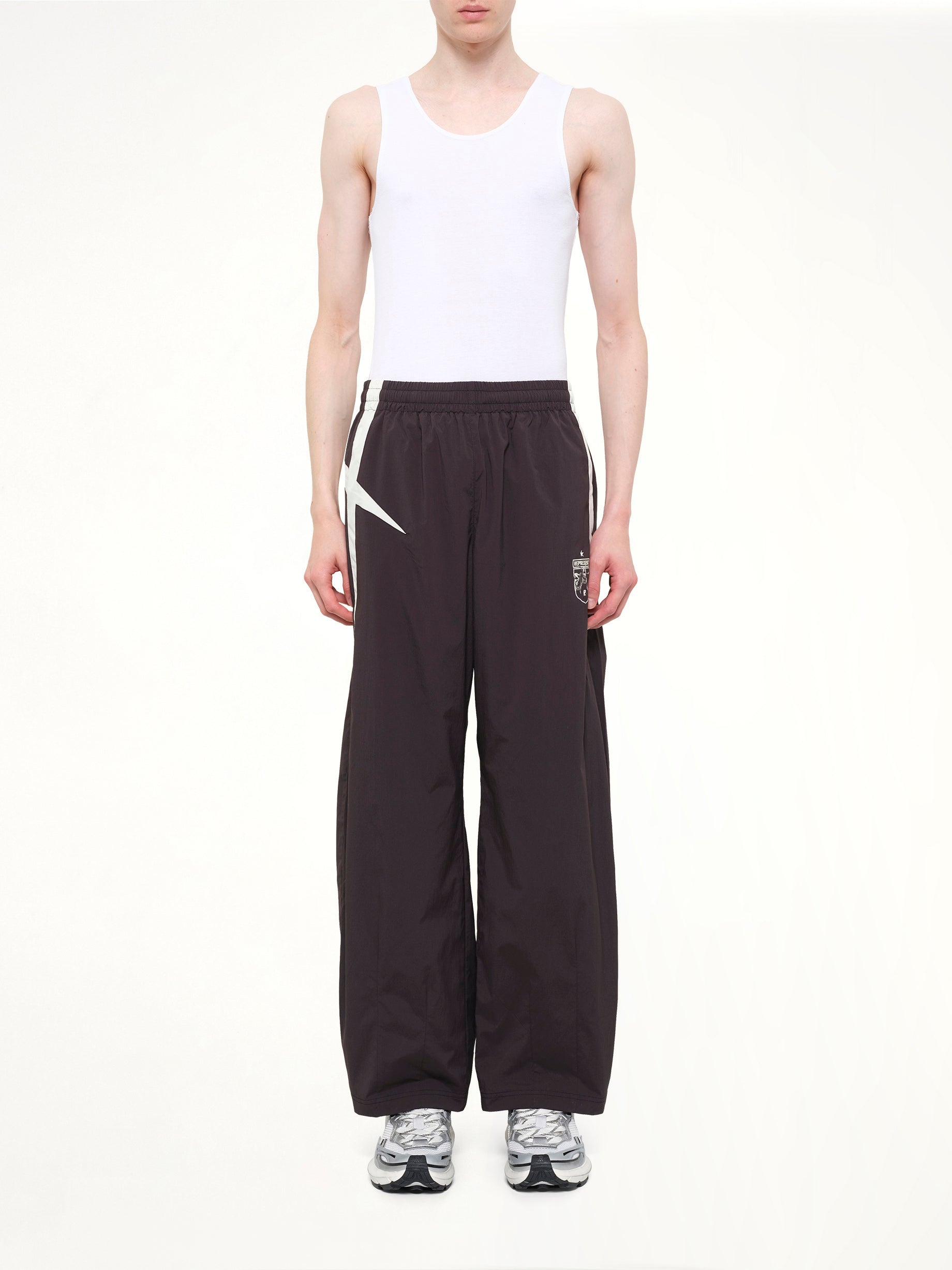 Woven Track Star Pant in Jet Black