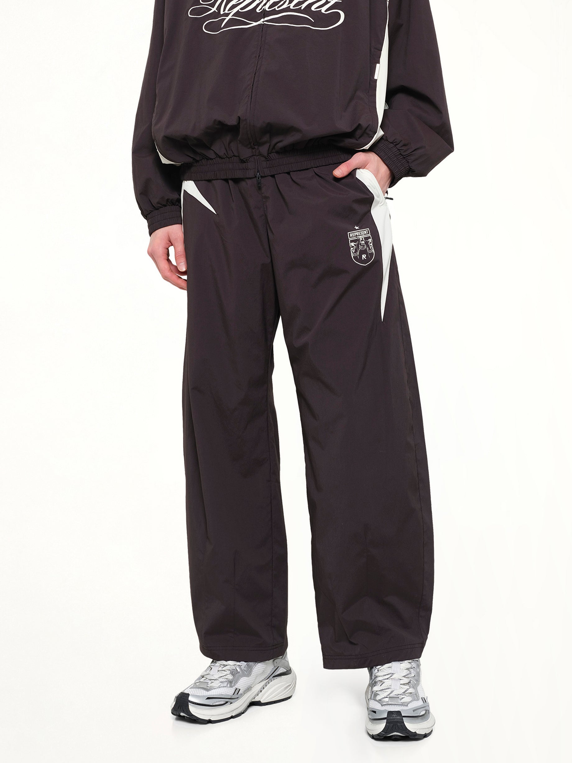 Woven Track Star Pant in Jet Black