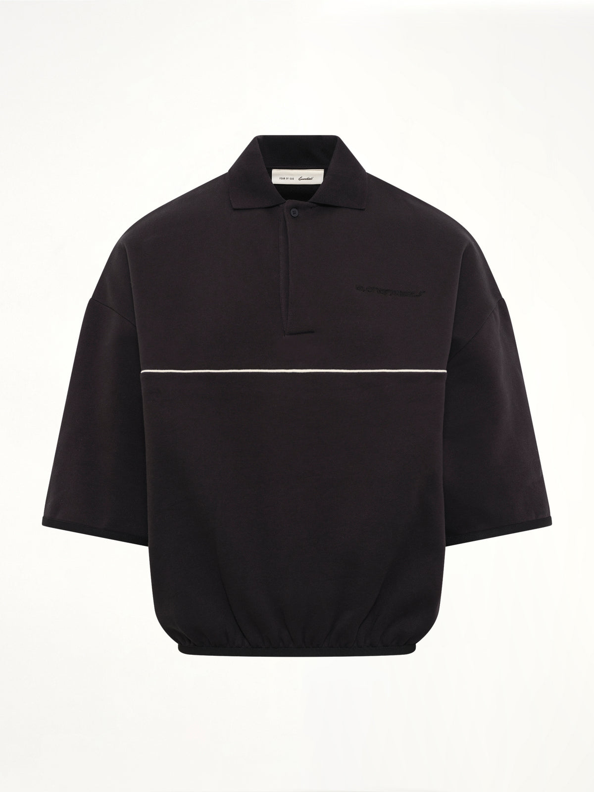 Active Trace 3/4 Sleeve Polo Sweatshirt in Vintage Black