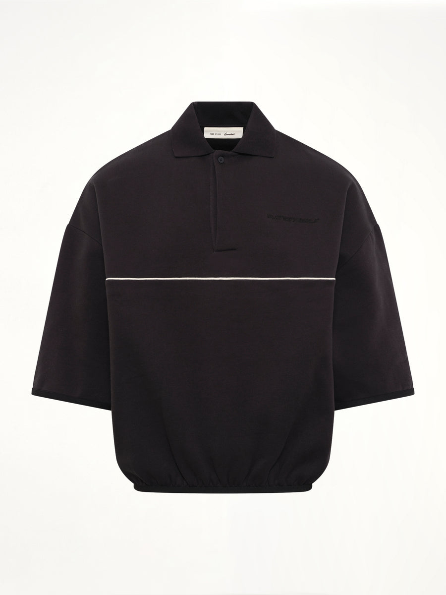 Active Trace 3/4 Sleeve Polo Sweatshirt in Vintage Black