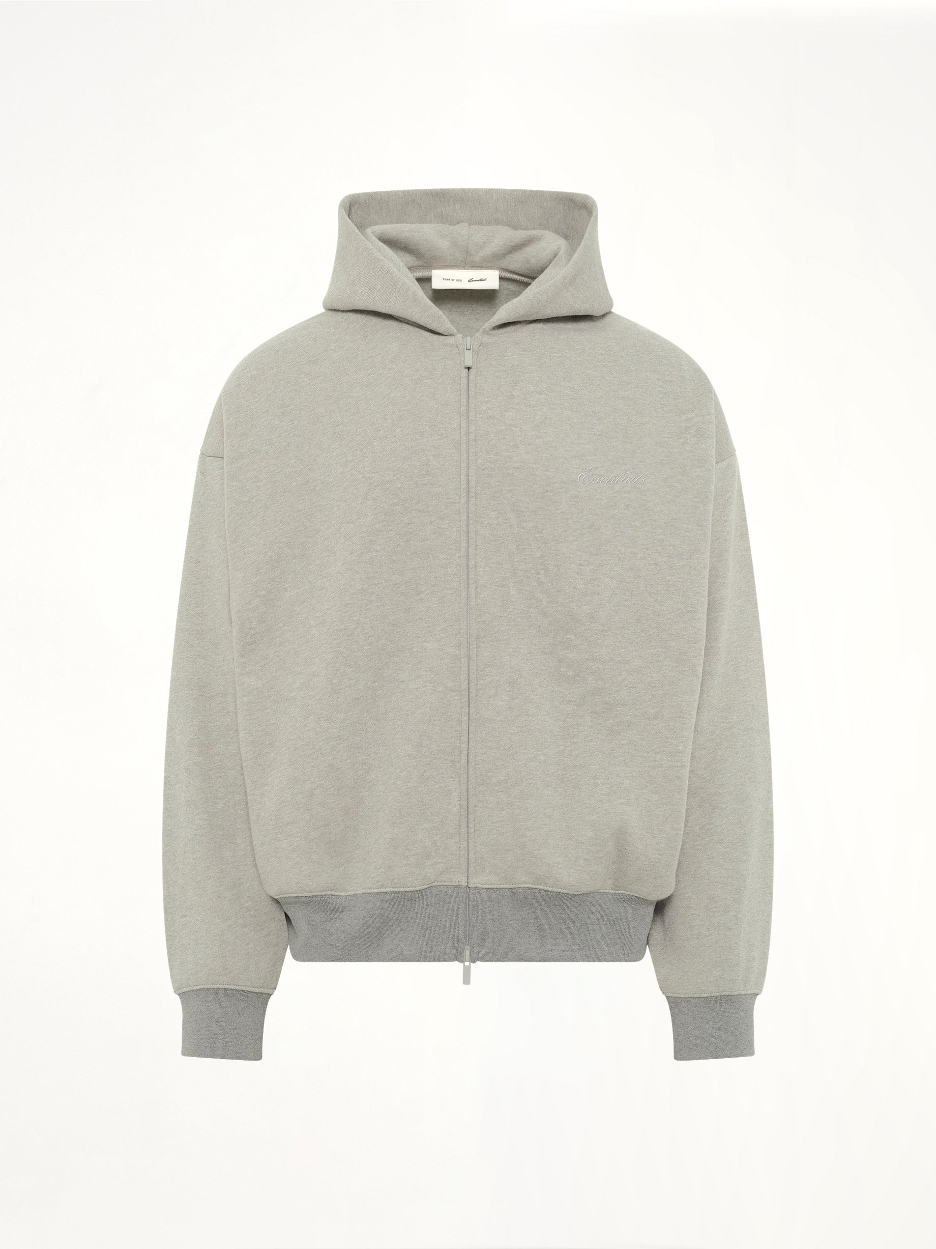 Signature Classic Full Zip Hoodie in Concrete Heather