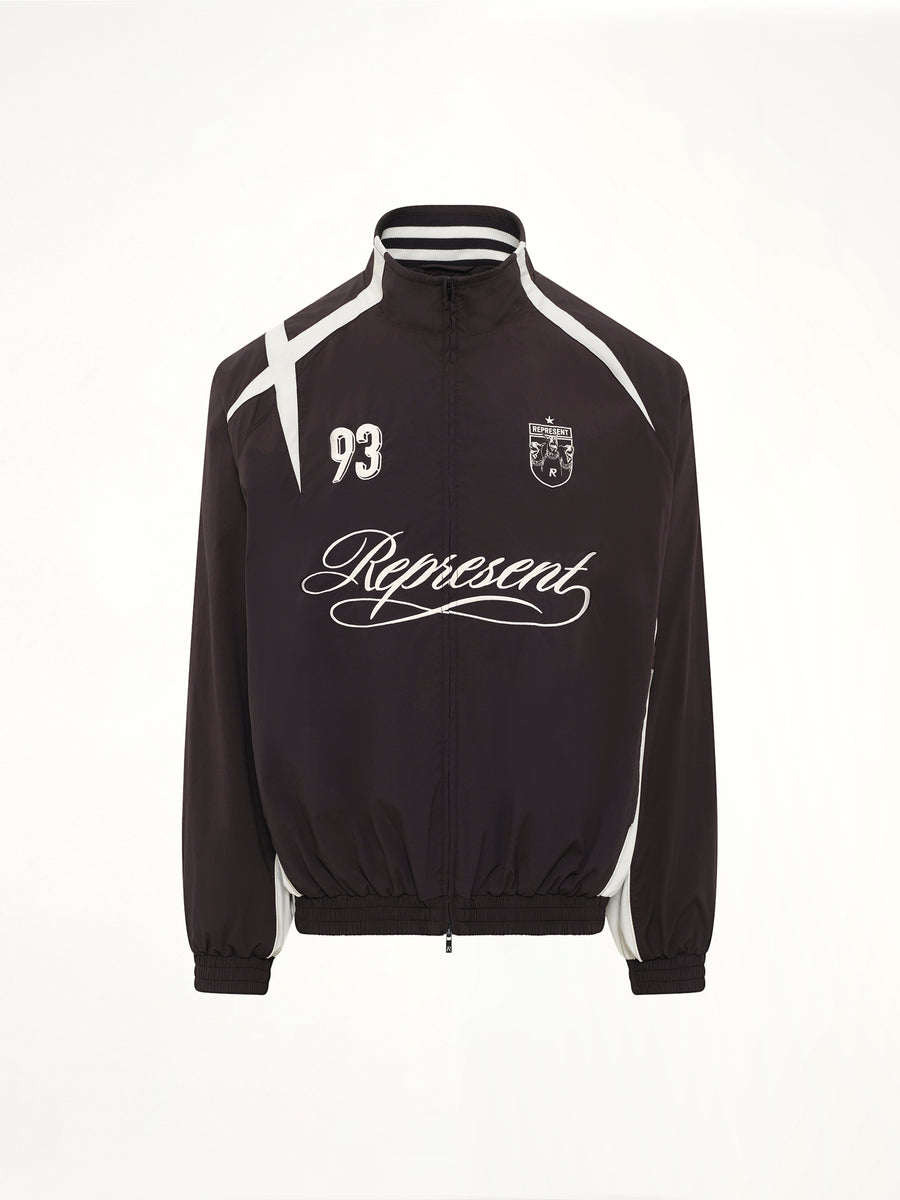 Woven Track Star Jacket in Jet Black