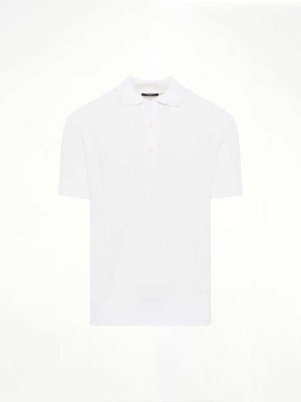 Monogram Vanise Knit Polo in White