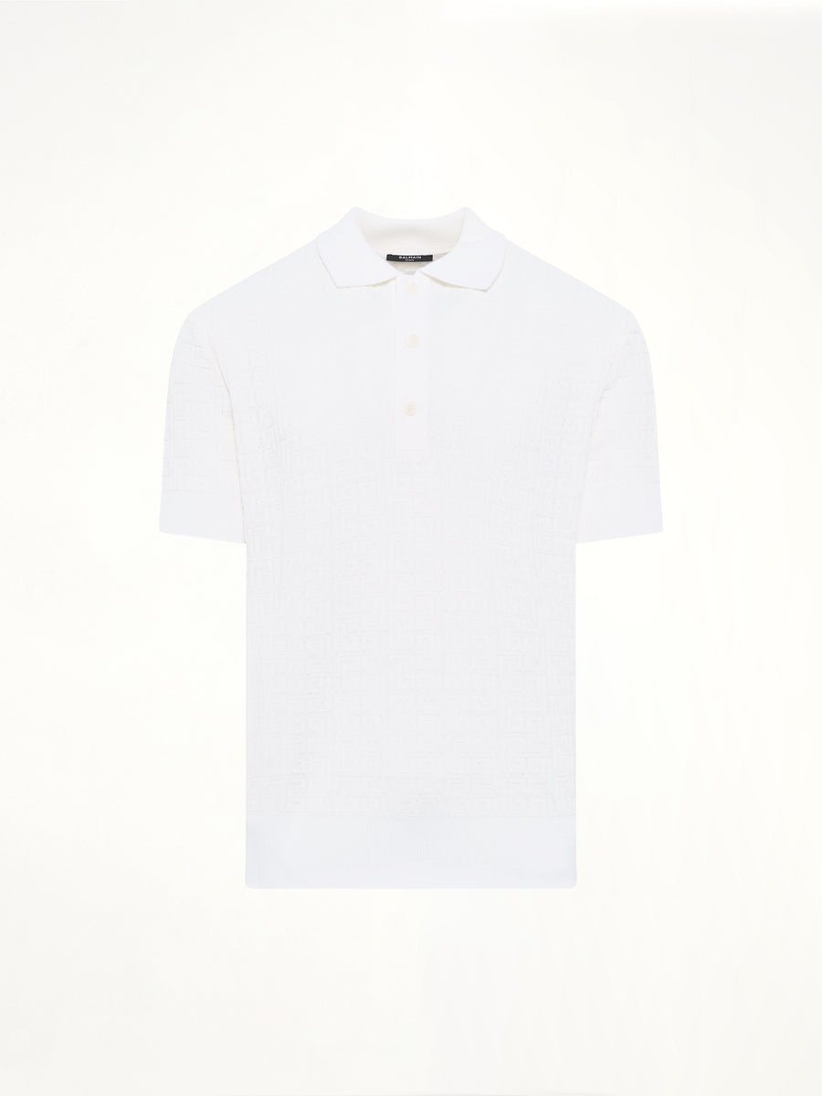 Monogram Vanise Knit Polo in White