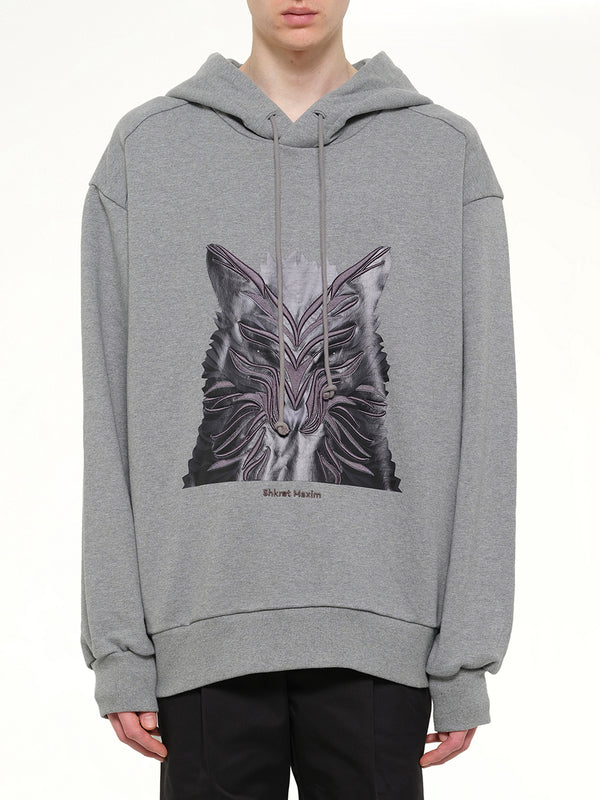 Wolf Hoodie in Grey