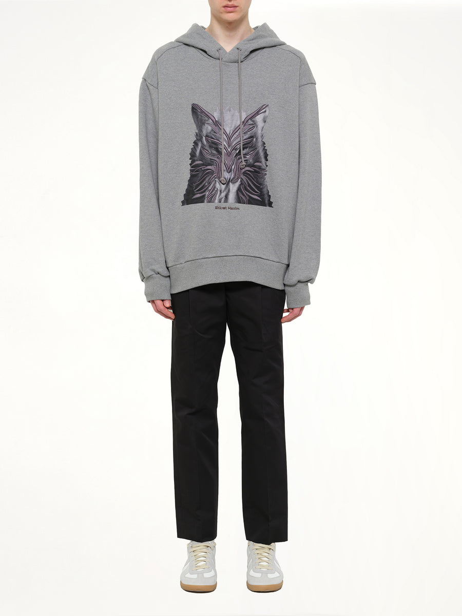 Wolf Hoodie in Grey