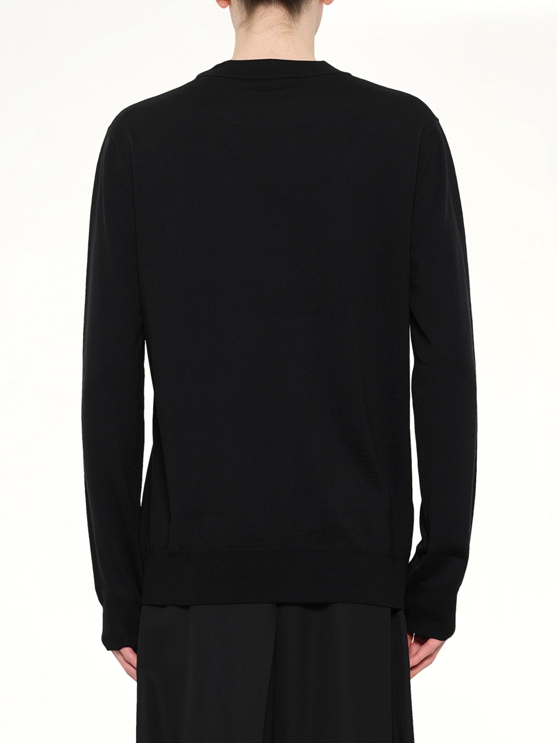 블랙/화이트 Balmain Paris 메리노 울 스웨터