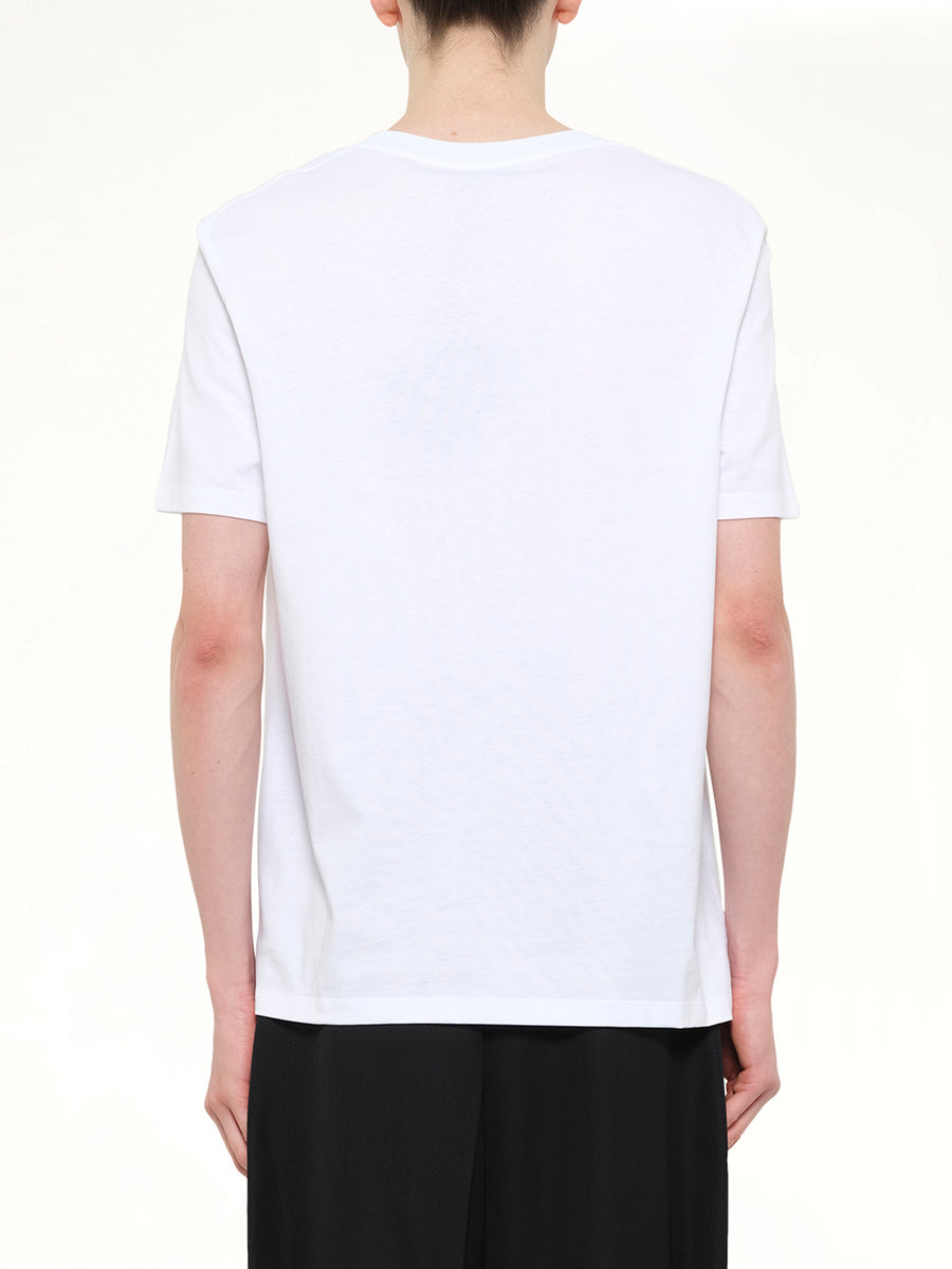Balmain Print T-Shirt Reg Fit in White/Black