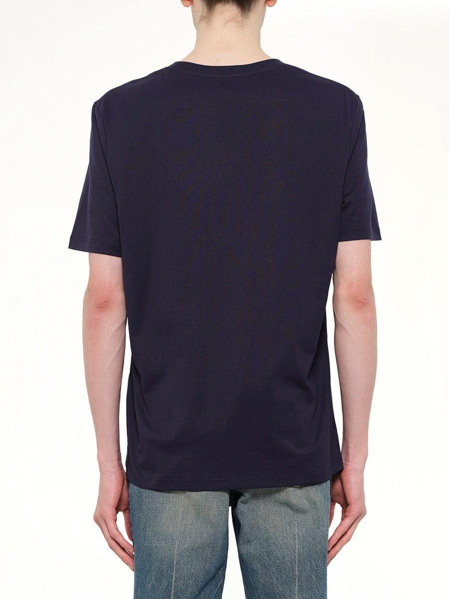 Small Balmain Paris Brush T-Shirt Reg Fit in Blue