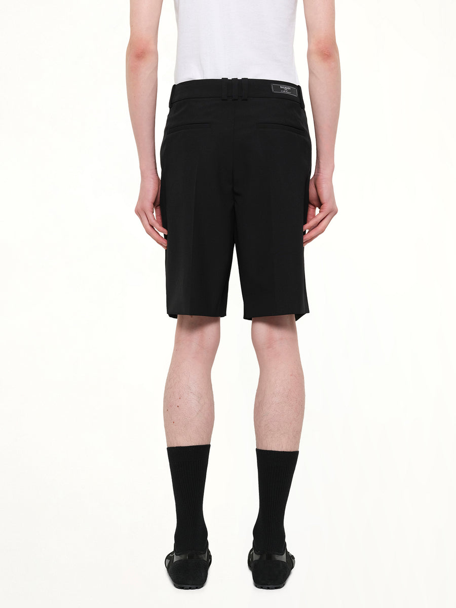Wool Tailored Bermuda in Black