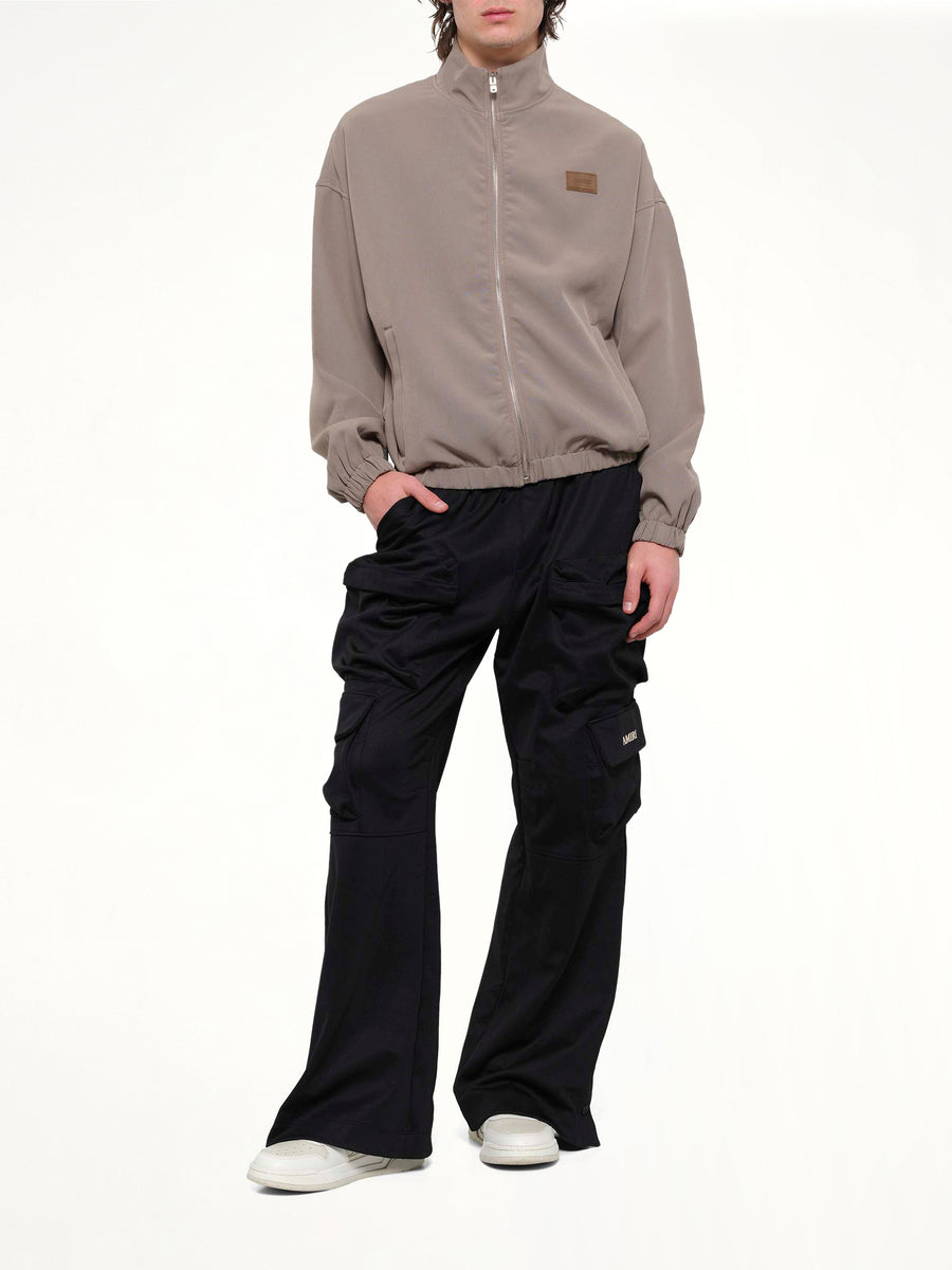 Amiri Patch Cady Track Jacket in Dark Sand
