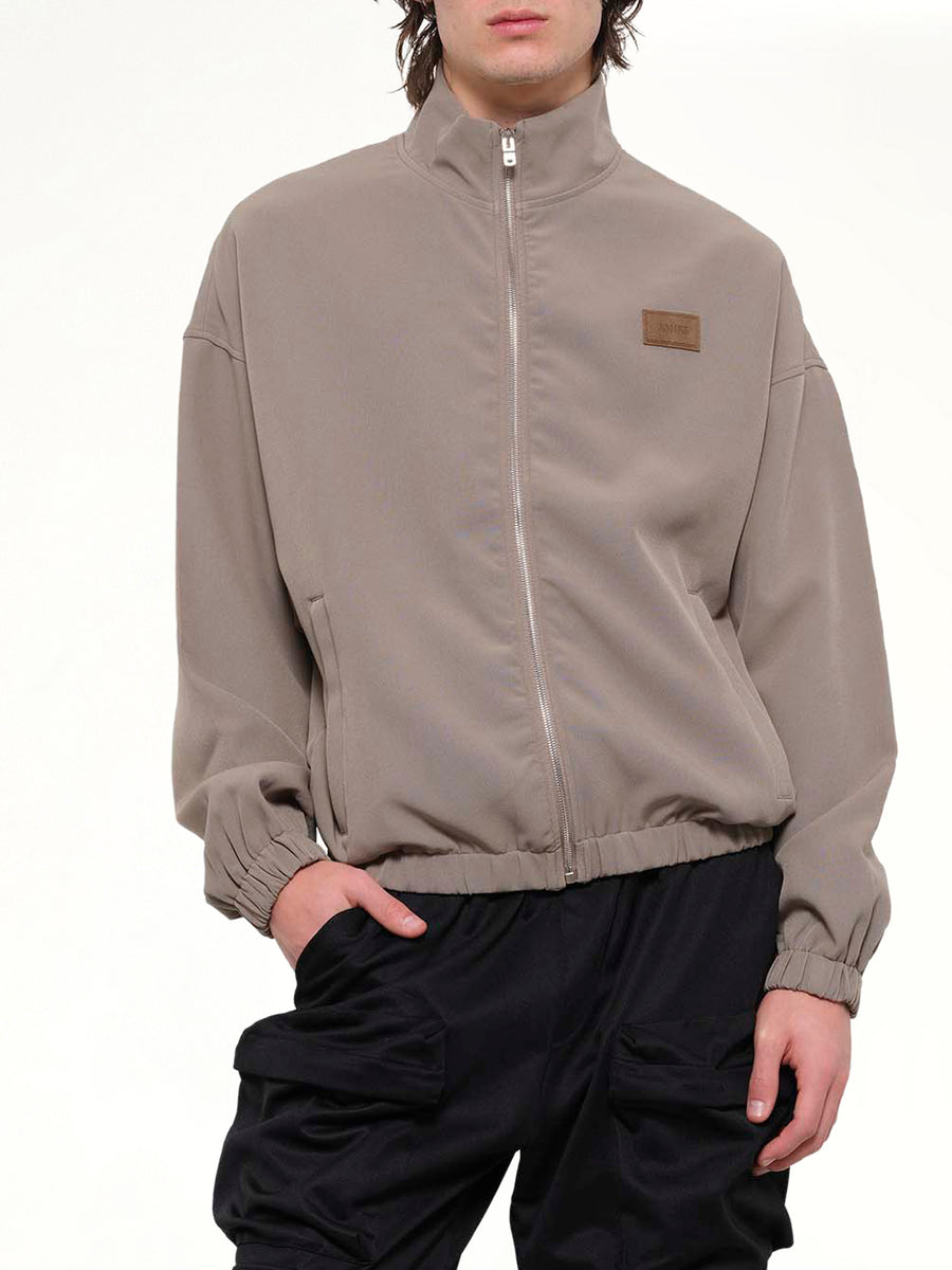 Amiri Patch Cady Track Jacket in Dark Sand