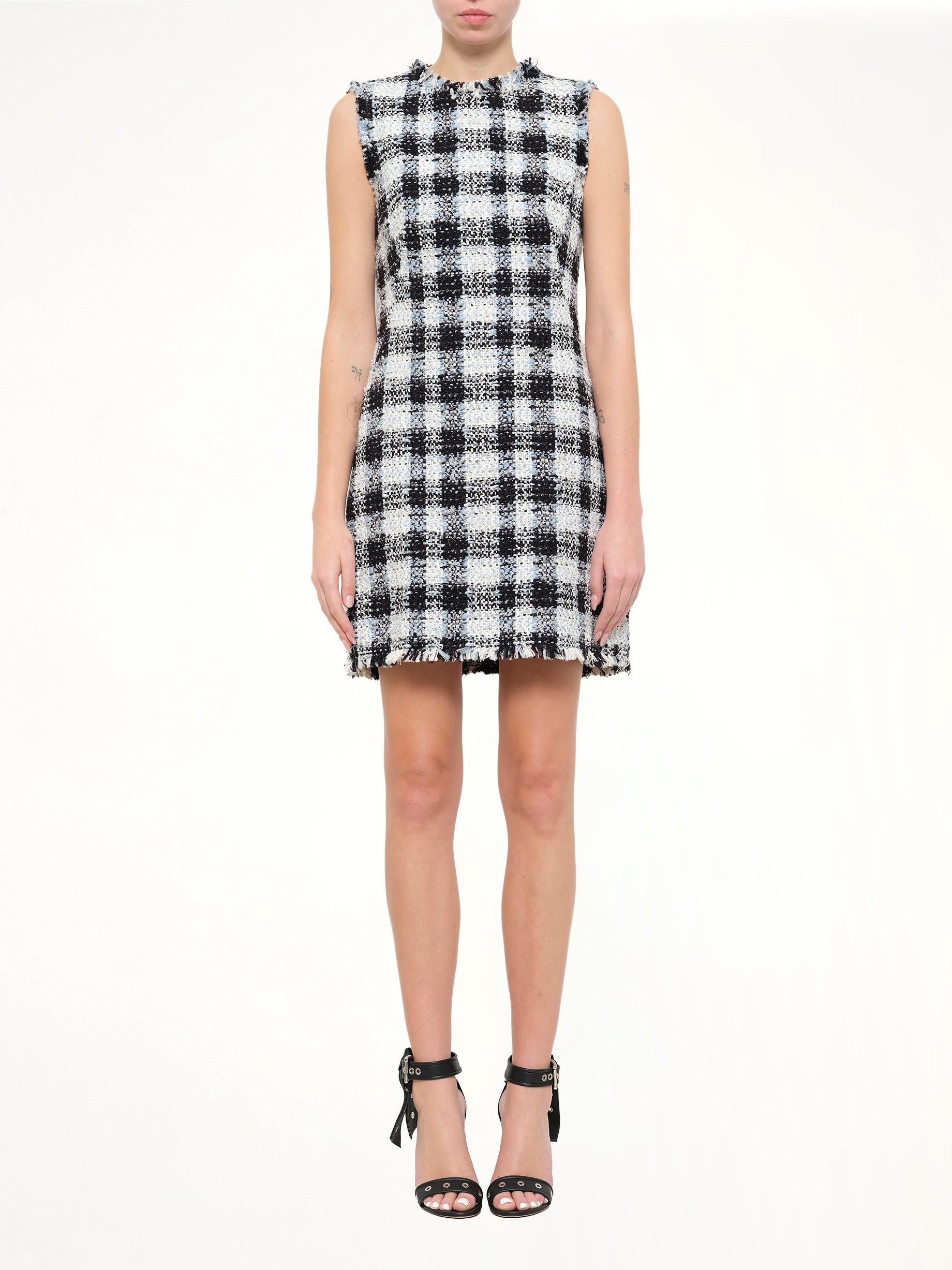 AMQ - CHECKC TWEED DRESS