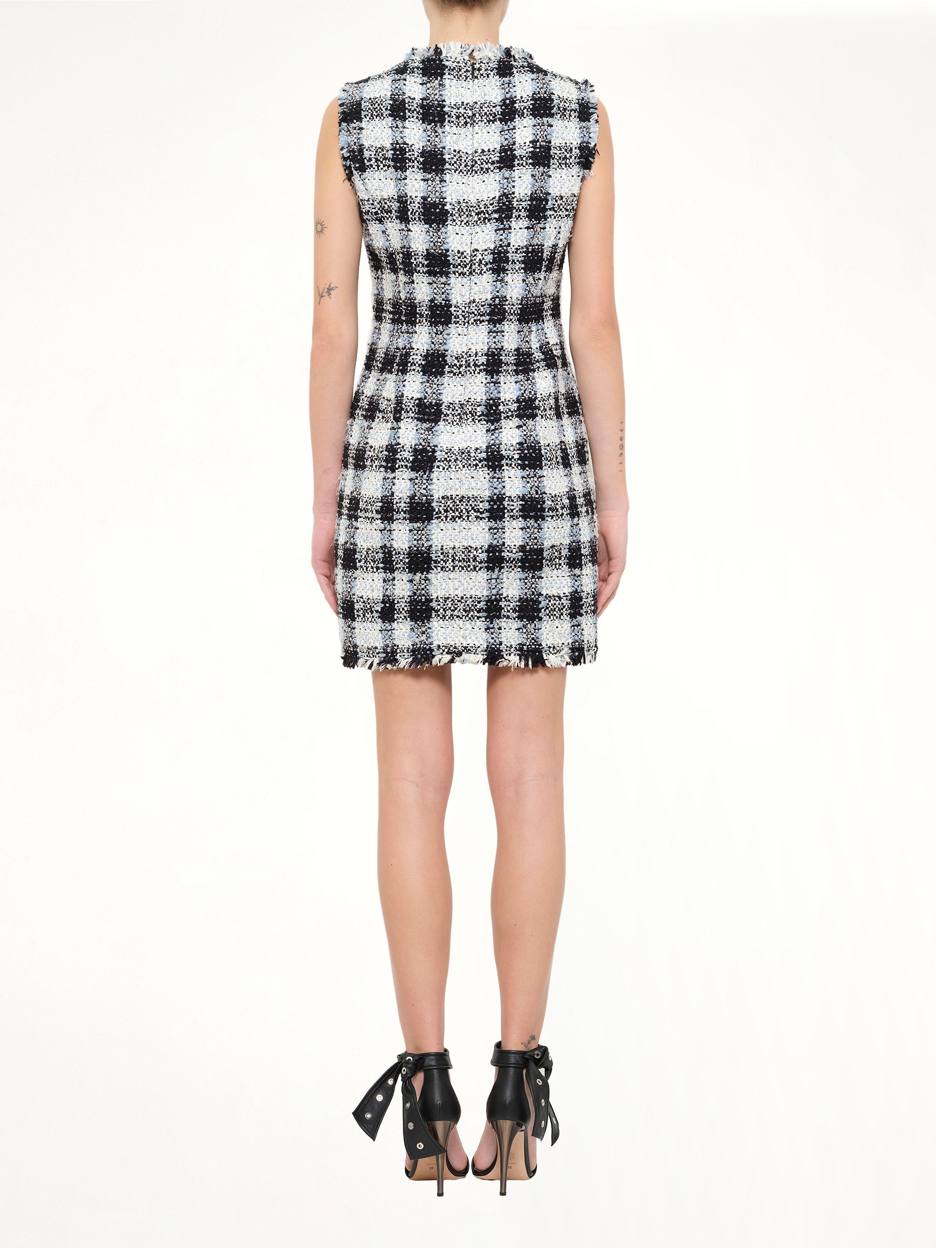AMQ - CHECKC TWEED DRESS