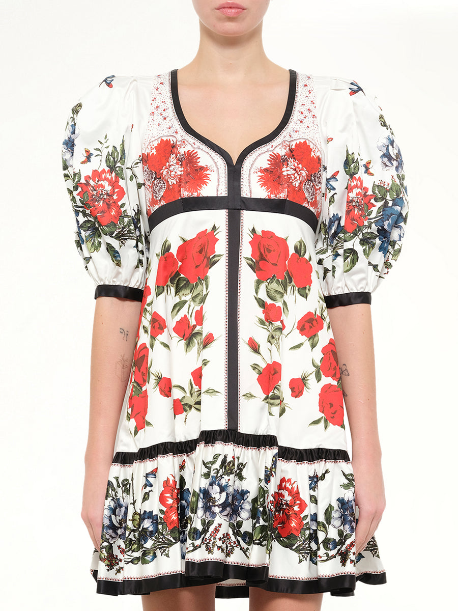 Alexander McQueen Floral Table Abito Dress in Mix