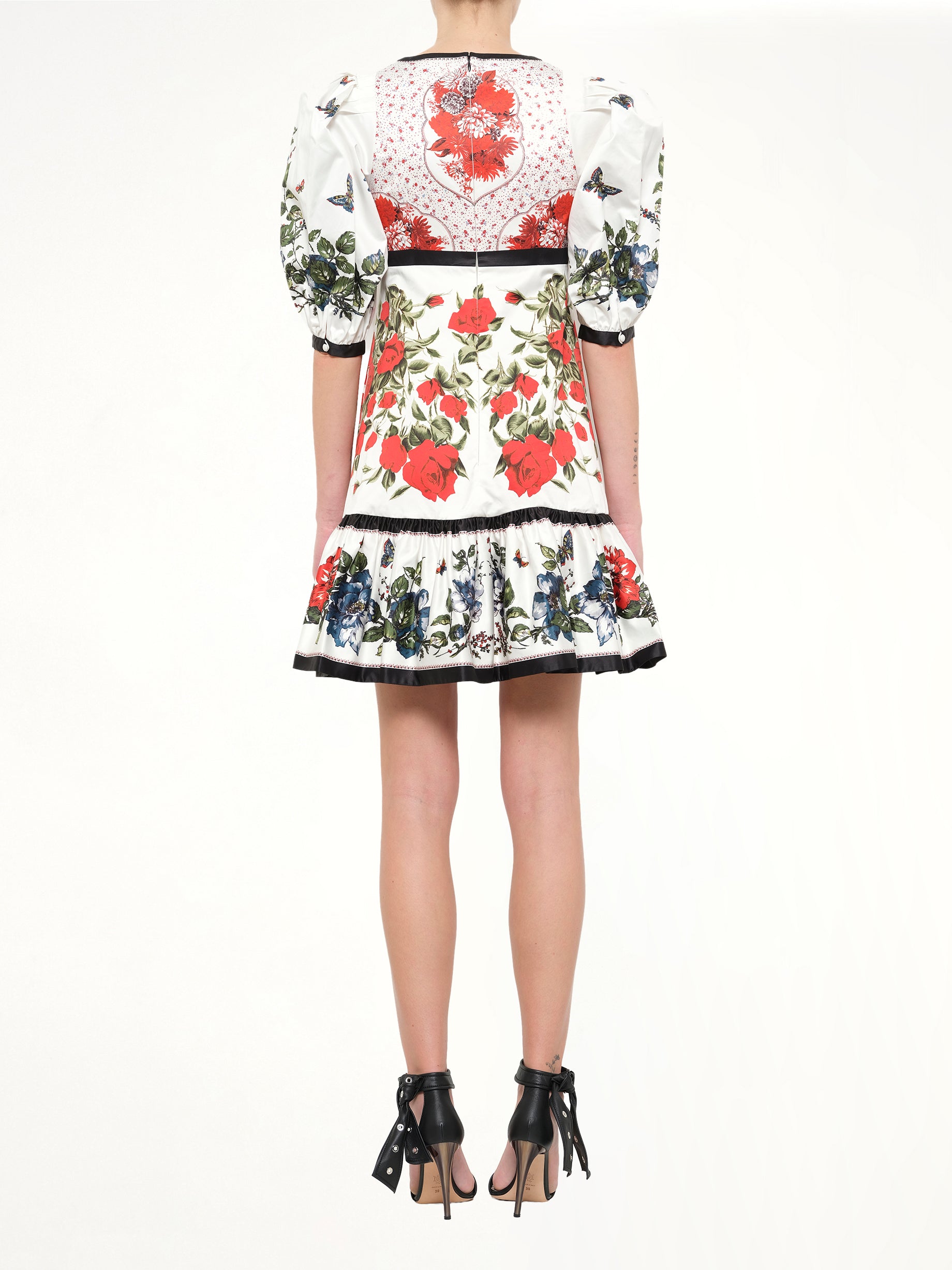 Alexander McQueen Floral Table Abito Dress in Mix