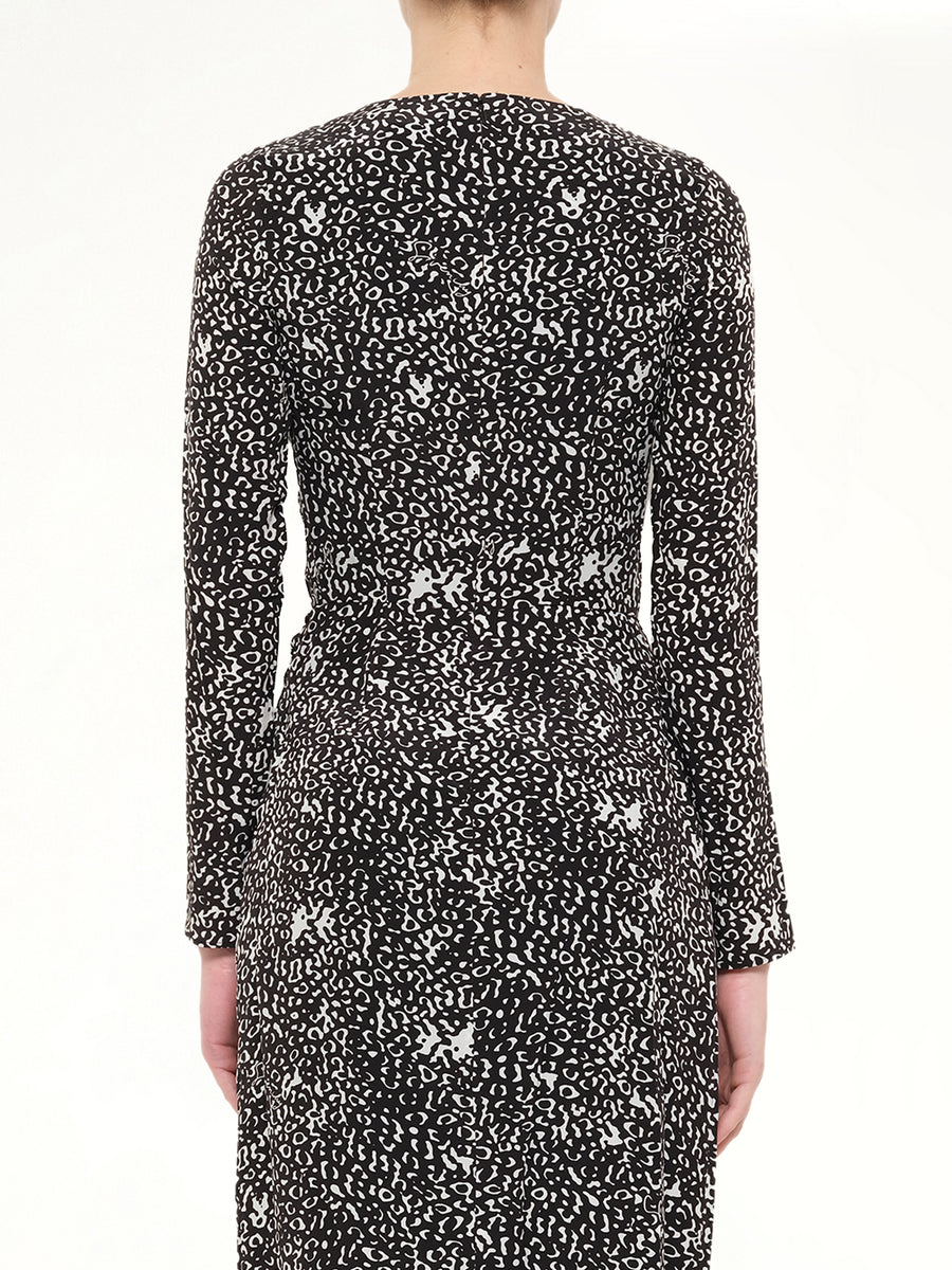 Long Sleeve Dress in Black and White
