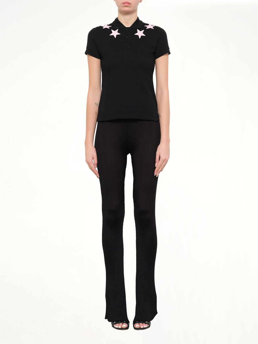 Short Sleeve Polo in Black