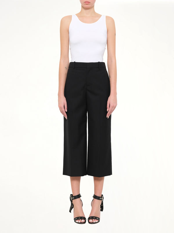 Short Wool Pants in Black