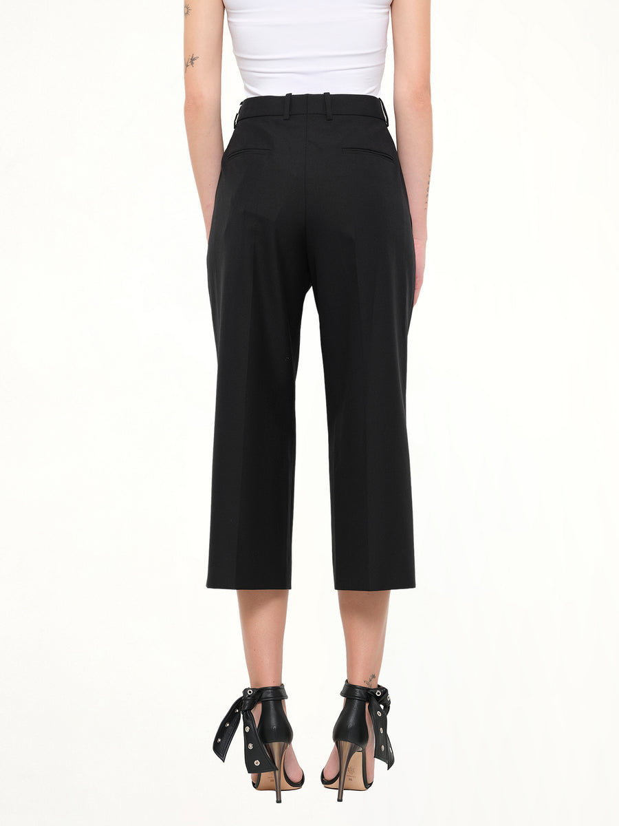 Short Wool Pants in Black