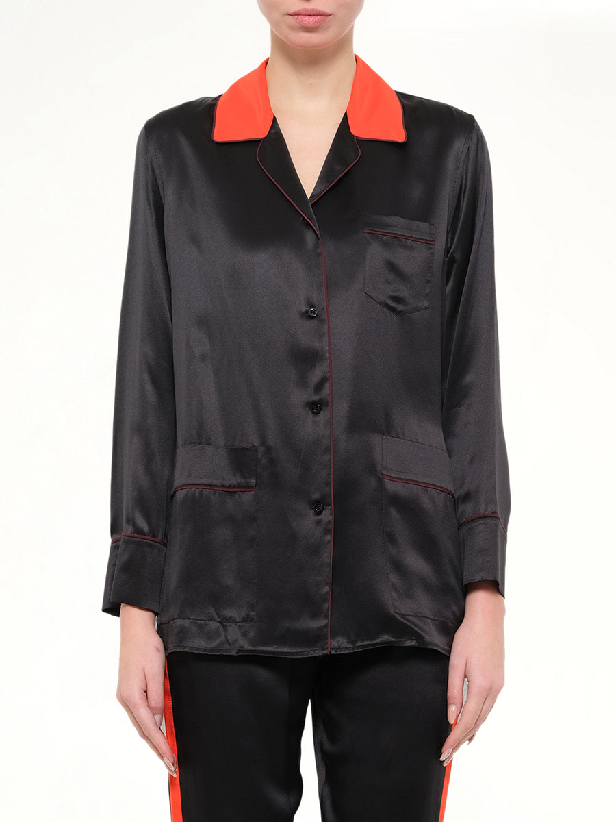 Silk Shirt in Black