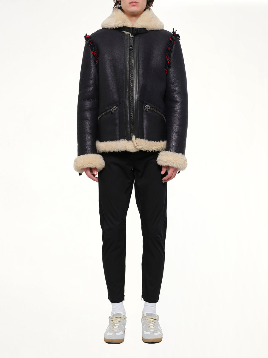 Vintage Shearling Jacket in Navy