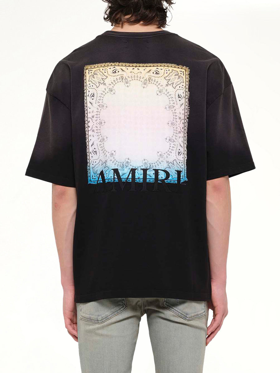 Bandana Patch Oversized T-Shirt in Black