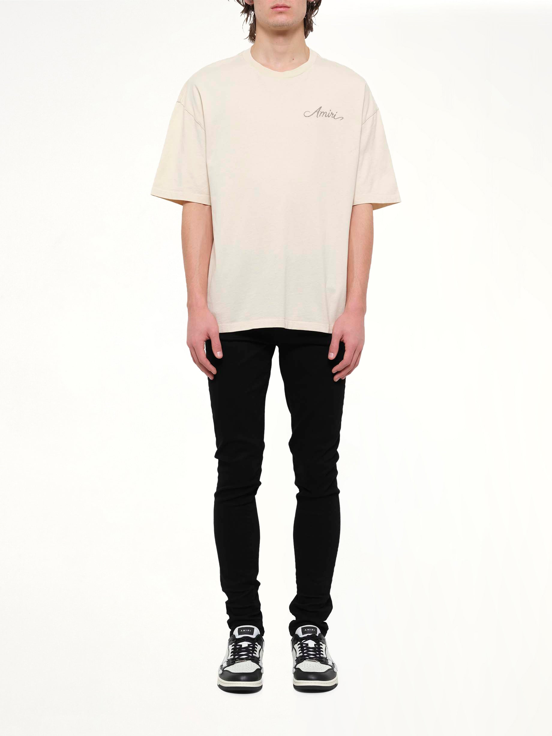 MA Quad Checkboard T-Shirt in Alabaster