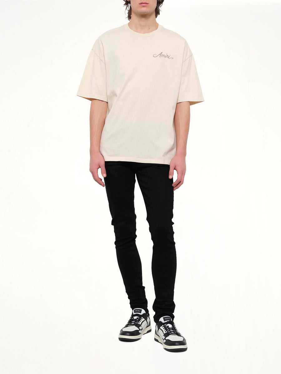 MA Quad Checkboard T-Shirt in Alabaster