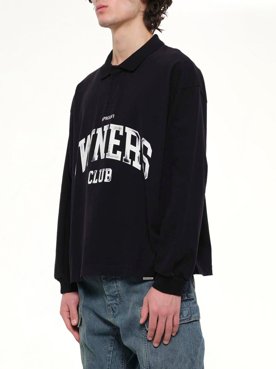 Owners Rugby Top in Jet Black