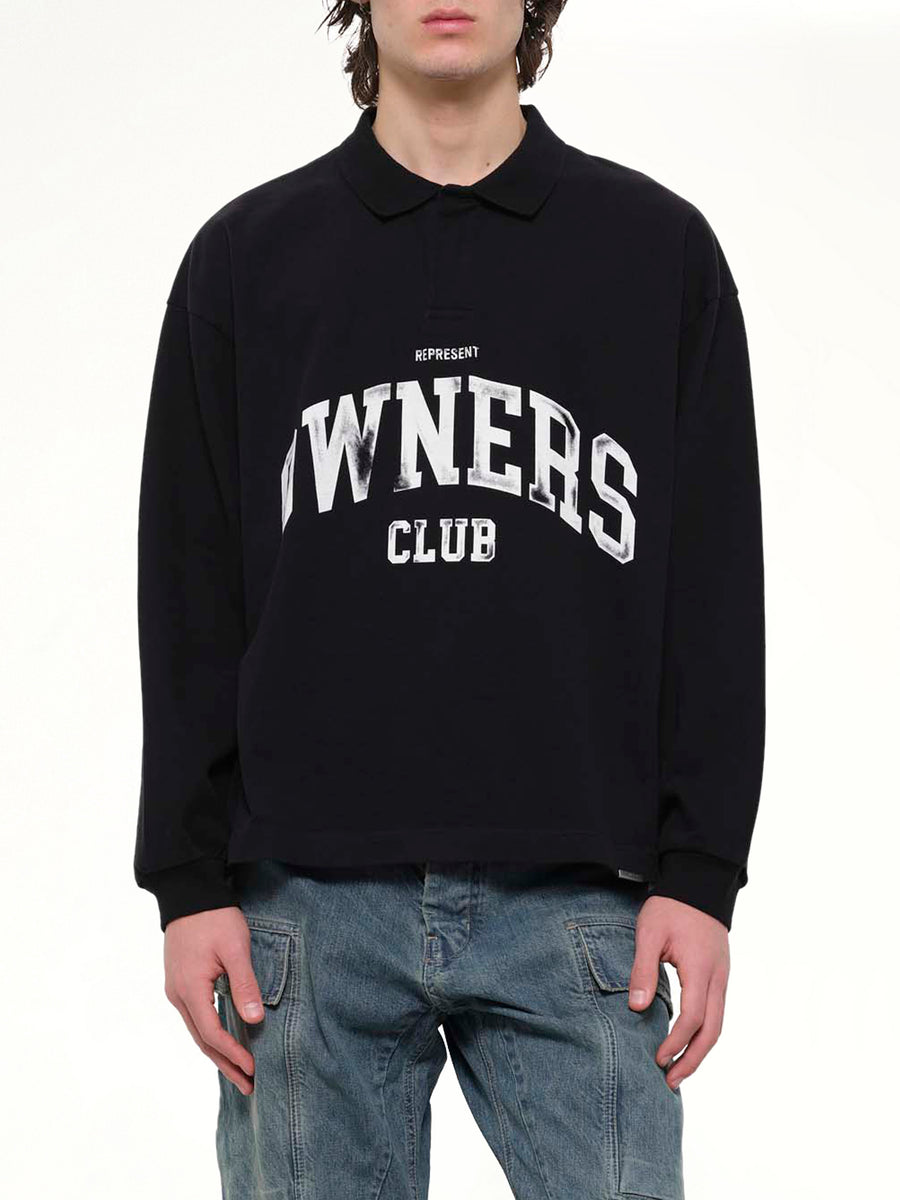 Owners Rugby Top in Jet Black