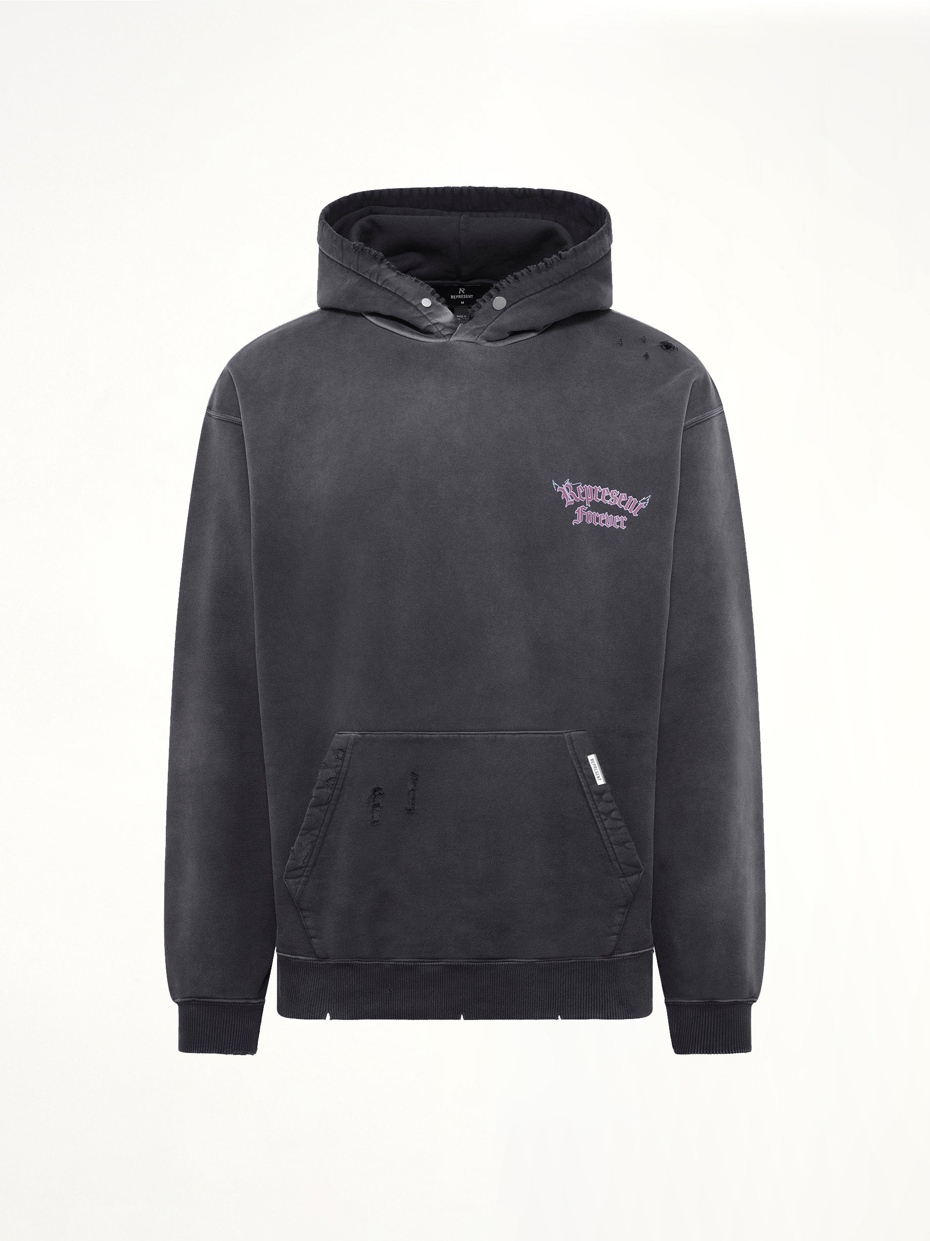 Duality Hoodie in Washed Black