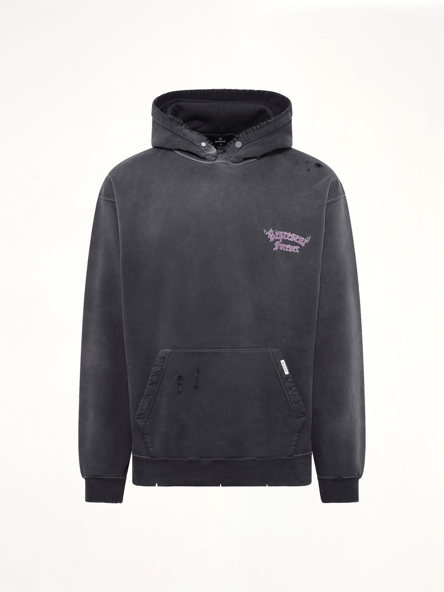 Duality Hoodie in Washed Black