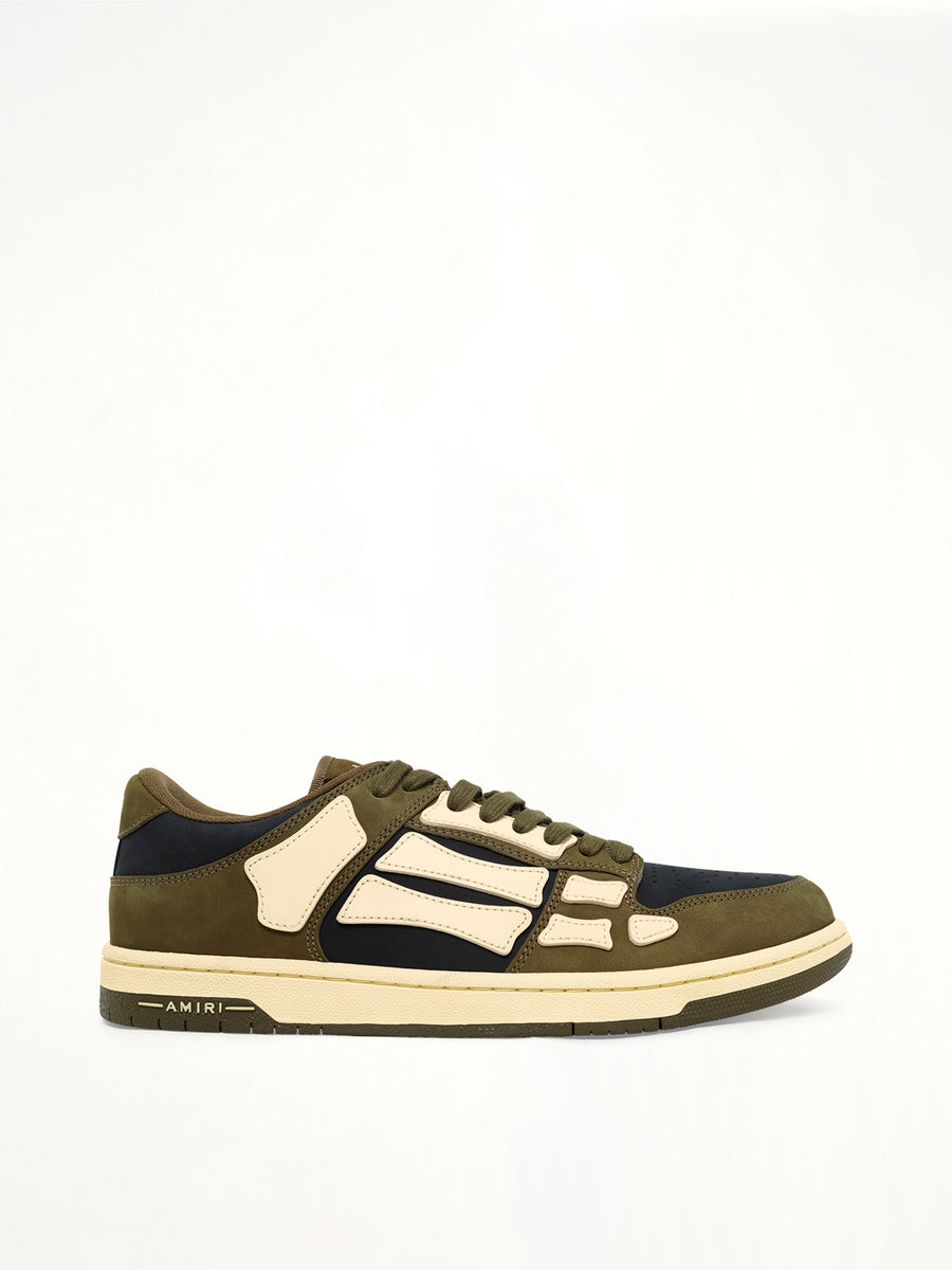 Skel Top Low Sneaker in Black/Khaki