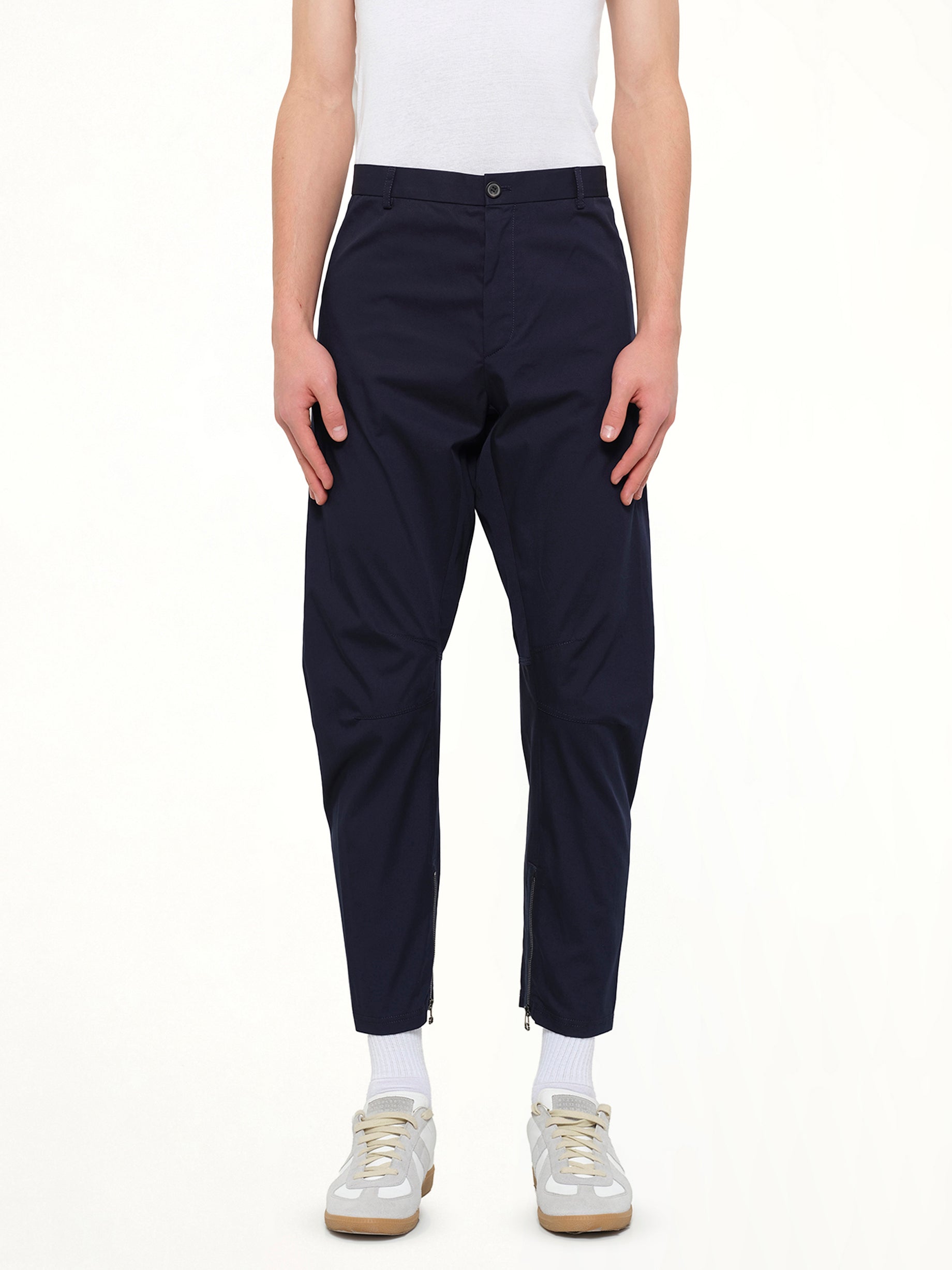 Cut Biker Pants in Blue