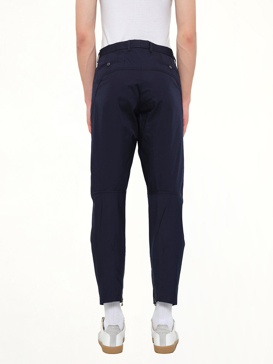 Cut Biker Pants in Blue